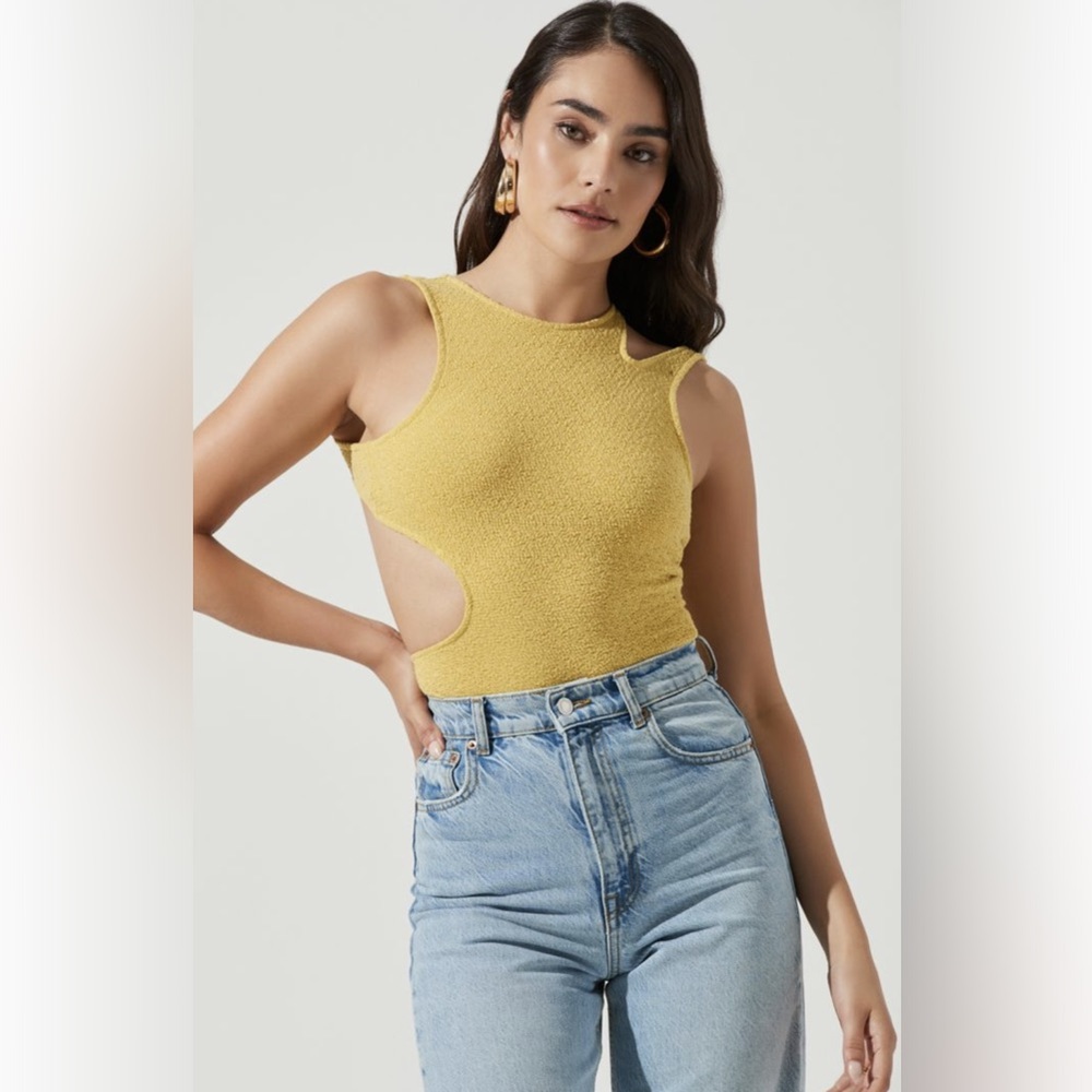 Astr the Label • Asymmetrical Bodysuit • Electric Yellow • Size XS • ✨Brand New